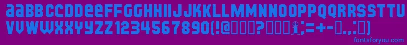 Kijkb Font – Blue Fonts on Purple Background