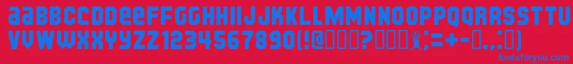 Kijkb Font – Blue Fonts on Red Background