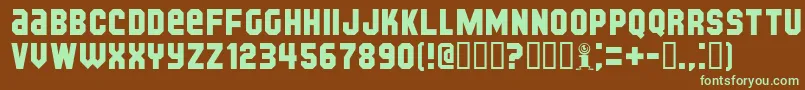 Kijkb Font – Green Fonts on Brown Background