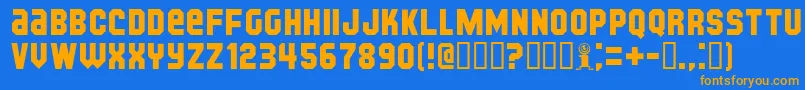 Kijkb Font – Orange Fonts on Blue Background