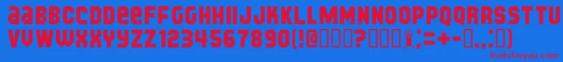 Kijkb Font – Red Fonts on Blue Background