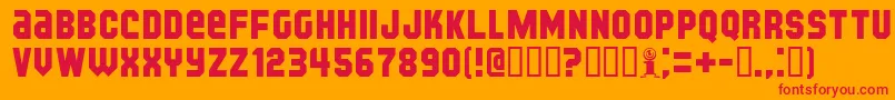 Kijkb Font – Red Fonts on Orange Background