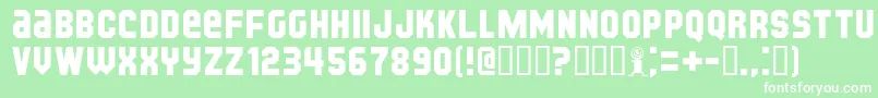 Kijkb Font – White Fonts on Green Background