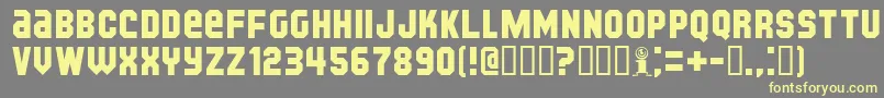 Kijkb-Schriftart – Gelbe Schriften auf grauem Hintergrund