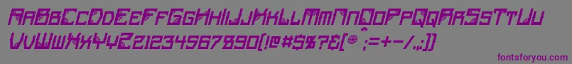 SteamwheelItalic Font – Purple Fonts on Gray Background