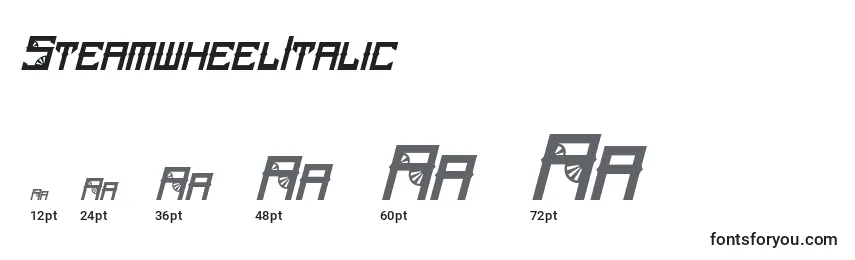 SteamwheelItalic Font Sizes