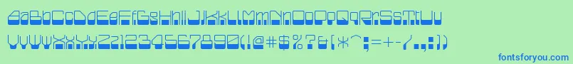 Blazium-Schriftart – Blaue Schriften auf grünem Hintergrund