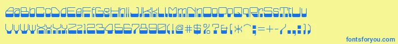 Blazium Font – Blue Fonts on Yellow Background