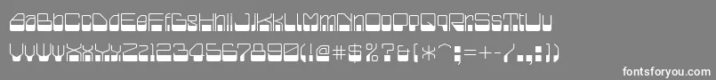 フォントBlazium – 灰色の背景に白い文字