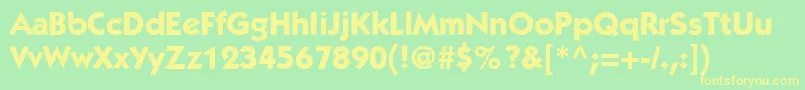PerformaSsiBold Font – Yellow Fonts on Green Background