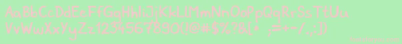 Domigorgon Font – Pink Fonts on Green Background