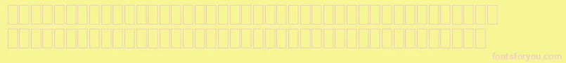 Hqpb3-fontti – vaaleanpunaiset fontit keltaisella taustalla