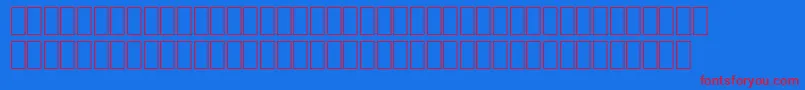 Hqpb3-fontti – punaiset fontit sinisellä taustalla