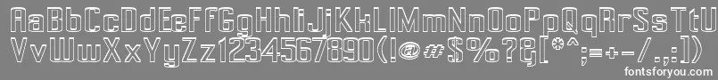 フォントPecotCouteir – 灰色の背景に白い文字