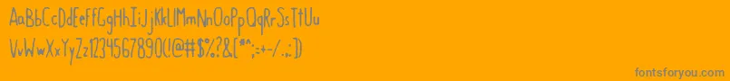 GastroIntestinalConfluent-Schriftart – Graue Schriften auf orangefarbenem Hintergrund