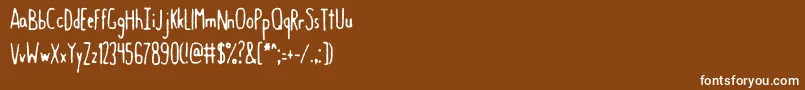 GastroIntestinalConfluent Font – White Fonts on Brown Background