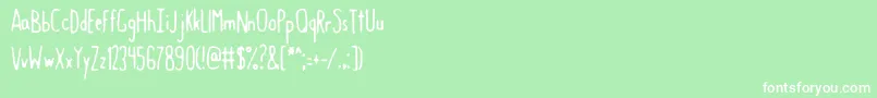 GastroIntestinalConfluent Font – White Fonts on Green Background