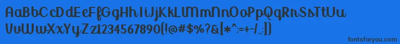 UptownMarketUprightDemo Font – Black Fonts on Blue Background