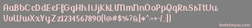 UptownMarketUprightDemo Font – Pink Fonts on Gray Background
