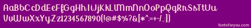 UptownMarketUprightDemo Font – Pink Fonts on Purple Background
