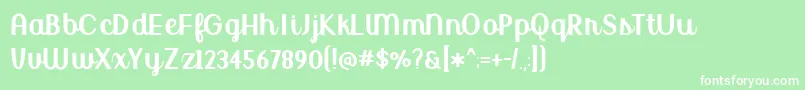 UptownMarketUprightDemo Font – White Fonts on Green Background