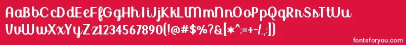 UptownMarketUprightDemo Font – White Fonts on Red Background