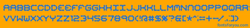 フォントMishmashAlt2Brk – オレンジの背景に青い文字