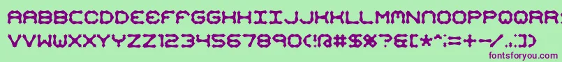 MishmashAlt2Brk Font – Purple Fonts on Green Background