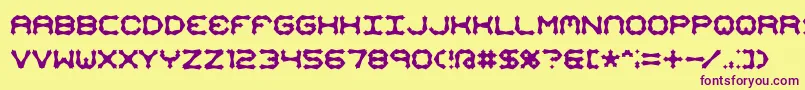 MishmashAlt2Brk Font – Purple Fonts on Yellow Background