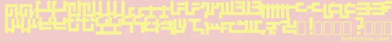 Kruptos Font – Yellow Fonts on Pink Background