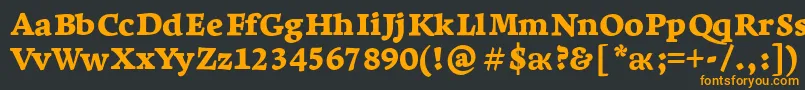 フォントLeksaproBlack – 黒い背景にオレンジの文字