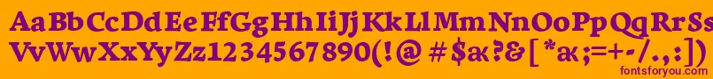 LeksaproBlack Font – Purple Fonts on Orange Background