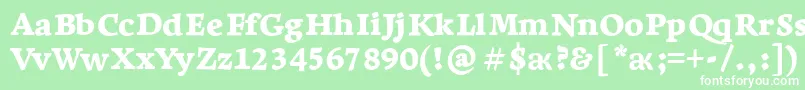 LeksaproBlack Font – White Fonts on Green Background