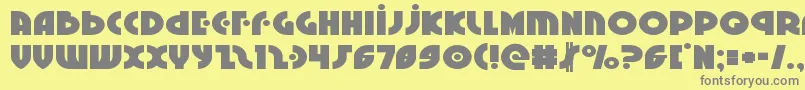 Neuralnomiconexpand Font – Gray Fonts on Yellow Background