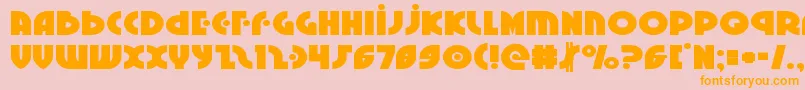 Neuralnomiconexpand Font – Orange Fonts on Pink Background