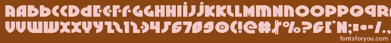 Neuralnomiconexpand Font – Pink Fonts on Brown Background