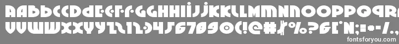 フォントNeuralnomiconexpand – 灰色の背景に白い文字