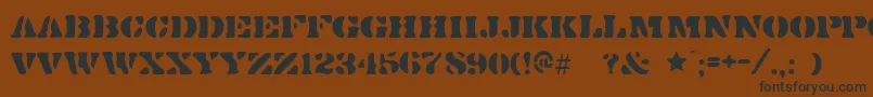 Dirtydoz Font – Black Fonts on Brown Background