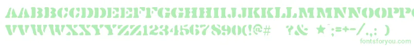 Dirtydoz Font – Green Fonts on White Background