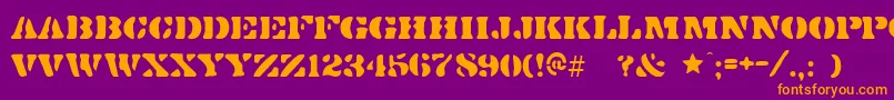 Dirtydoz Font – Orange Fonts on Purple Background