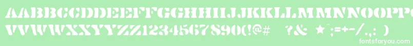 Dirtydoz Font – White Fonts on Green Background