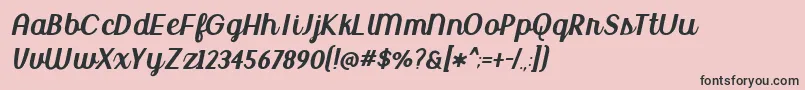 フォントBmdUptownMarket – ピンクの背景に黒い文字