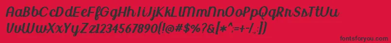 BmdUptownMarket Font – Black Fonts on Red Background