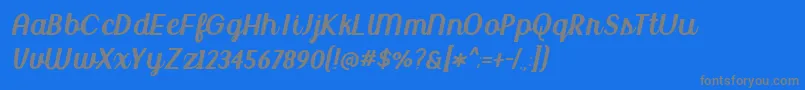 BmdUptownMarket Font – Gray Fonts on Blue Background
