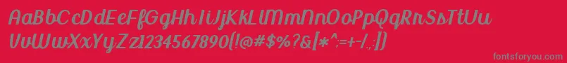 BmdUptownMarket Font – Gray Fonts on Red Background