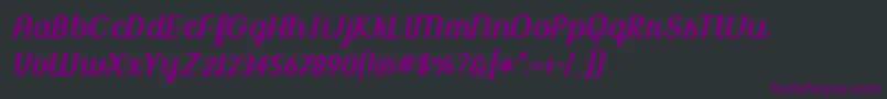 Шрифт BmdUptownMarket – фиолетовые шрифты на чёрном фоне