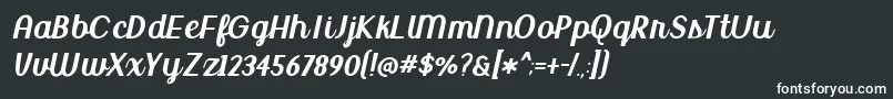 Шрифт BmdUptownMarket – белые шрифты на чёрном фоне