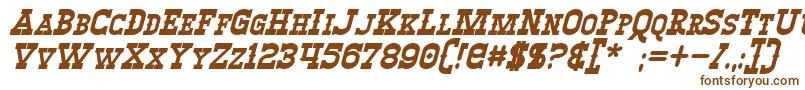 WinslettBoldItalic-fontti – ruskeat fontit valkoisella taustalla