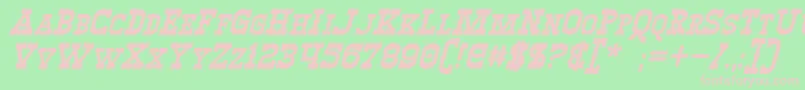 WinslettBoldItalic Font – Pink Fonts on Green Background