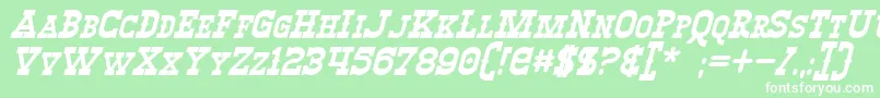 WinslettBoldItalic Font – White Fonts on Green Background